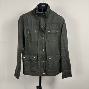 J Crew women’s wax jacket gold button XX
